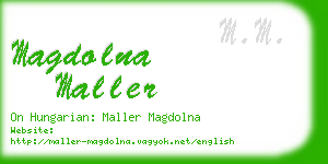 magdolna maller business card